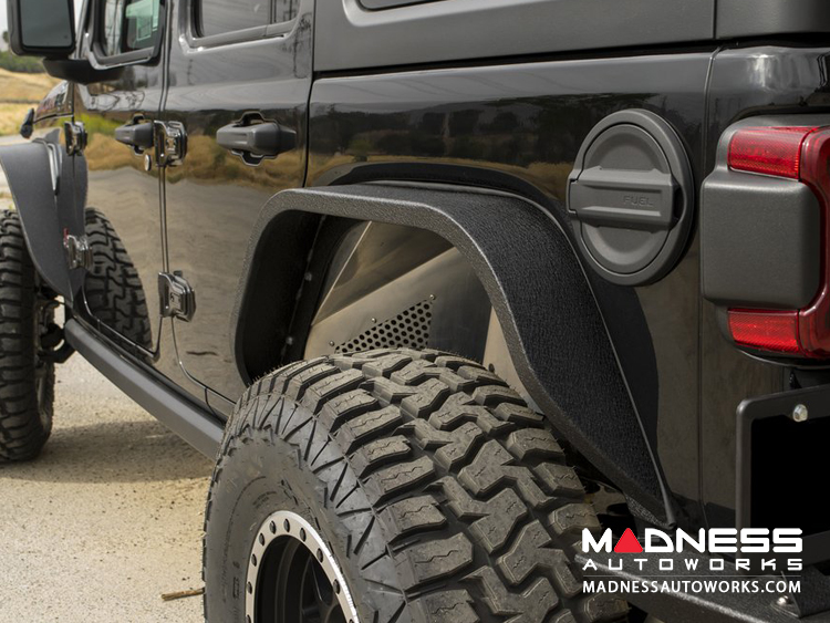 Jeep Wrangler JL Slim Fenders w/ LED Turn Signal Lights MADNESS Autoworks Auto Parts and